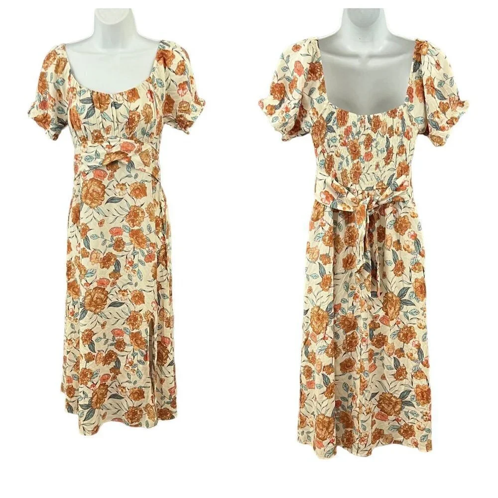 Fortunate One Caramel Kisses Midi Dress Size S - Picture 2 of 16